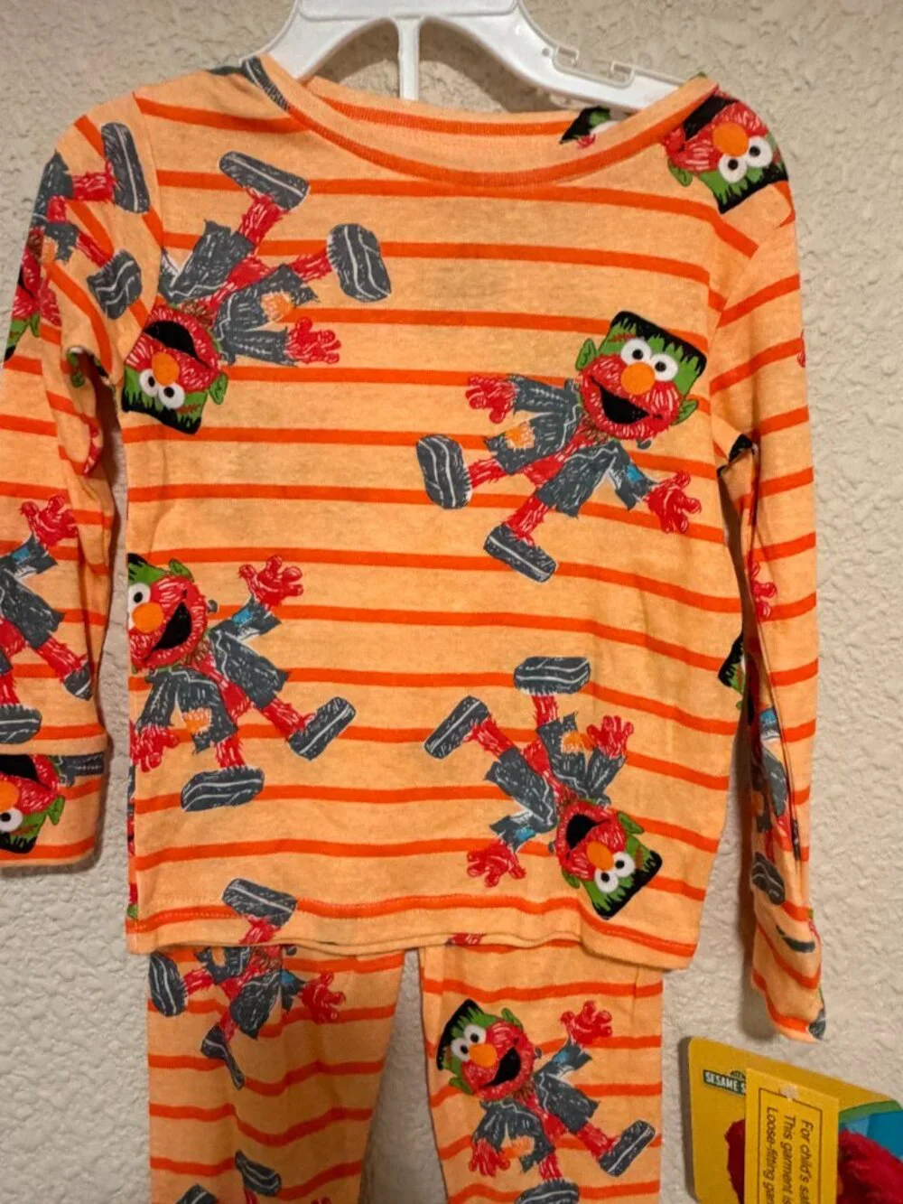Sesame Street Elmo Frankenstein Halloween Pajama Set Boys 4T NWT